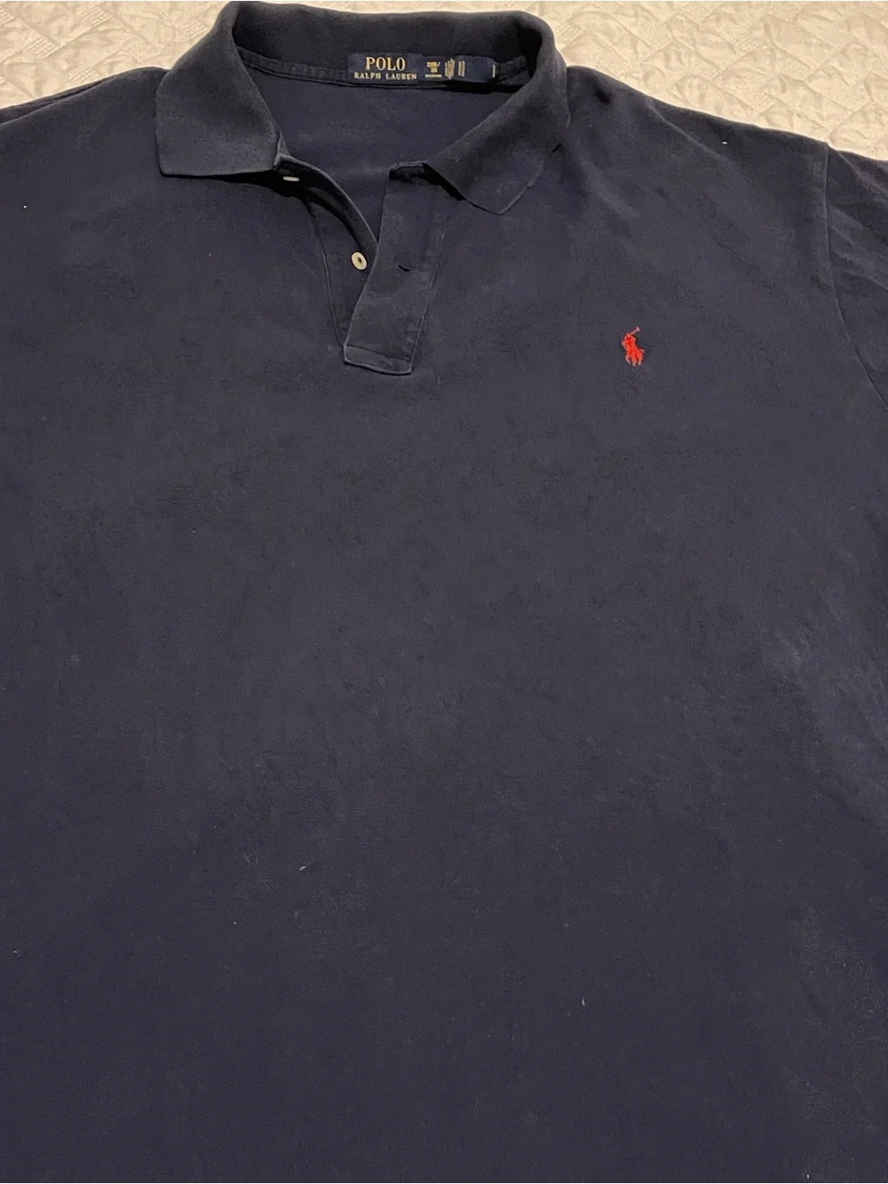 3XB Ralph Lauren Navy Polo with Red Logo